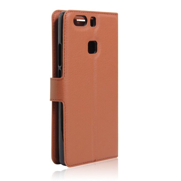 Чехол с визитницей для Huawei P9 Plus (коричневый)