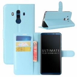Чехол с визитницей для Huawei Mate 10 Pro (голубой)