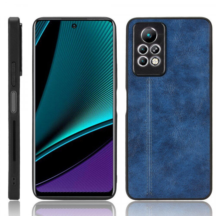 Чехол из экокожи для Infinix Note 11 Pro (синий)