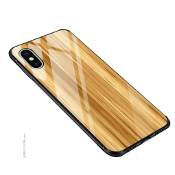 Чехол-накладка для iPhone X / ХS (Wood Grain)