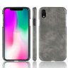 Чехол Litchi Texture для iPhone XR (серый)