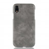 Чехол Litchi Texture для iPhone XR (серый)
