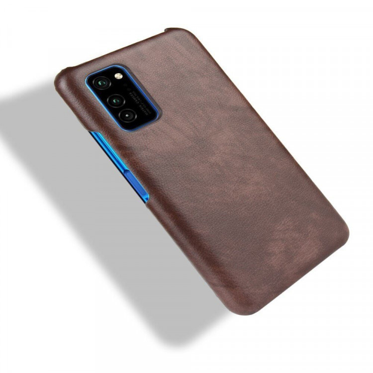 Кожаная накладка-чехол для Honor V30 / Honor View 30 Pro (коричневый)