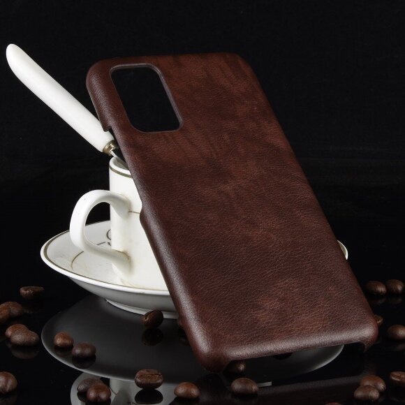 Кожаная накладка-чехол для Honor V30 / Honor View 30 Pro (коричневый) Кожаная накладка-чехол для Honor V30 / Honor View 30 Pro (коричневый)