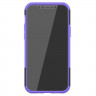 Чехол Hybrid Armor для iPhone 12 / iPhone 12 Pro (черный + фиолетовый)