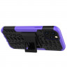Чехол Hybrid Armor для iPhone 12 / iPhone 12 Pro (черный + фиолетовый)