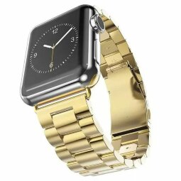 Стальной браслет Solid Stainless для Apple Watch 44 и 42мм (золото)