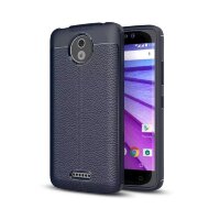 Чехол-накладка Litchi Grain для Motorola Moto C (темно-синий) Чехол-накладка Litchi Grain для Motorola Moto C (темно-синий)