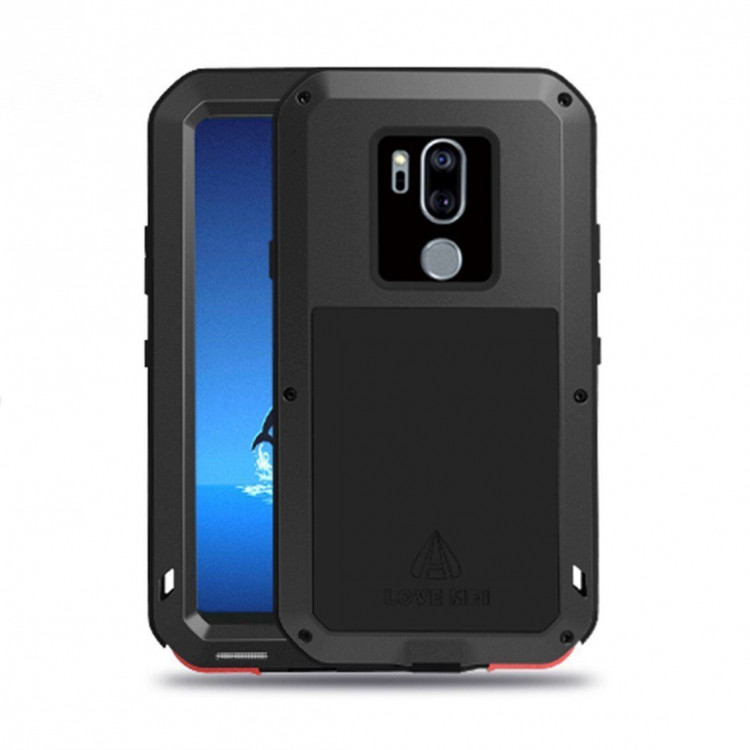 Гибридный чехол LOVE MEI для LG G7 ThinQ / LG G7 (черный)