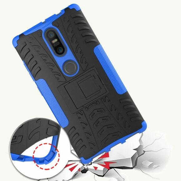 Чехол Hybrid Armor для Lenovo Phab 2 Plus (черный + голубой) Чехол Hybrid Armor для Lenovo Phab 2 Plus (черный + голубой)