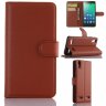Чехол с визитницей для Lenovo A6000 (коричневый)