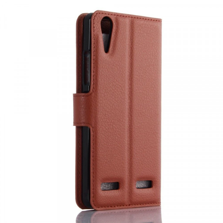 Чехол с визитницей для Lenovo A6000 (коричневый)