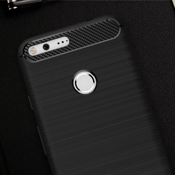 Чехол-накладка Carbon Fibre для Google Pixel XL (черный) Чехол-накладка Carbon Fibre для Google Pixel XL (черный)