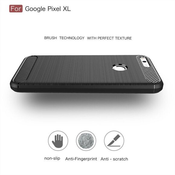 Чехол-накладка Carbon Fibre для Google Pixel XL (черный) Чехол-накладка Carbon Fibre для Google Pixel XL (черный)