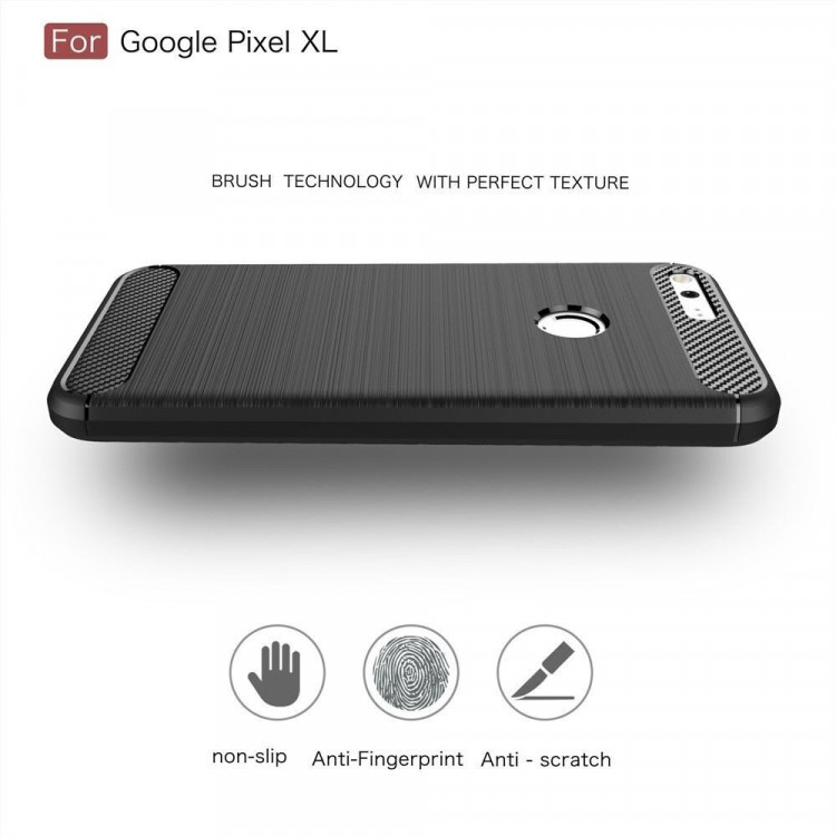 Чехол-накладка Carbon Fibre для Google Pixel XL (черный)