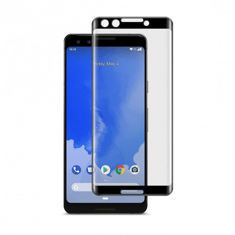 Защитное стекло 3D для Google Pixel 3 (черный)