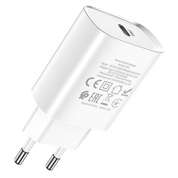 Адаптер питания Hoco Smart Charging Type-C 20 Вт