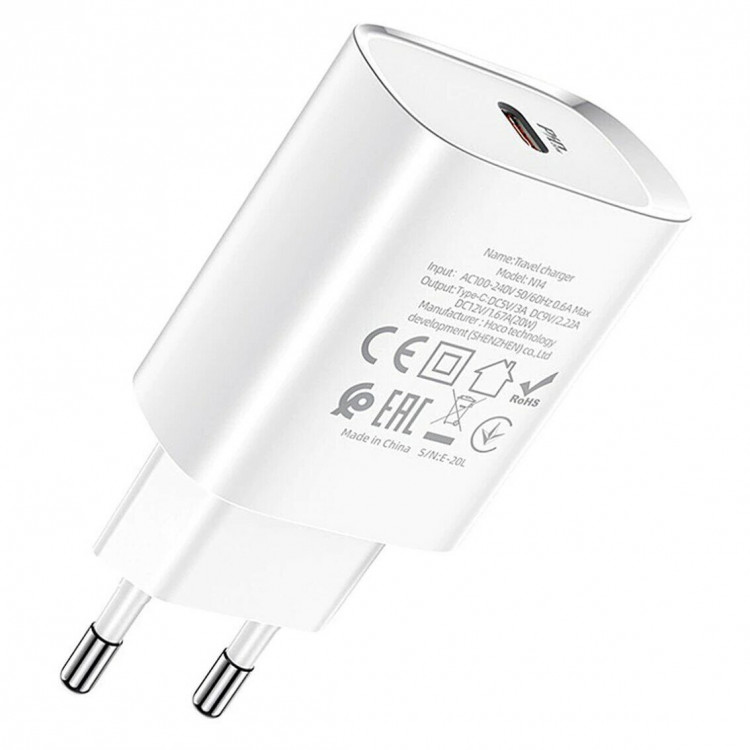 Адаптер питания Hoco Smart Charging Type-C 20 Вт