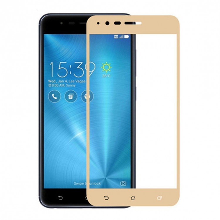 Защитное стекло 3D для Asus Zenfone 3 Zoom ZE553KL (золотой)