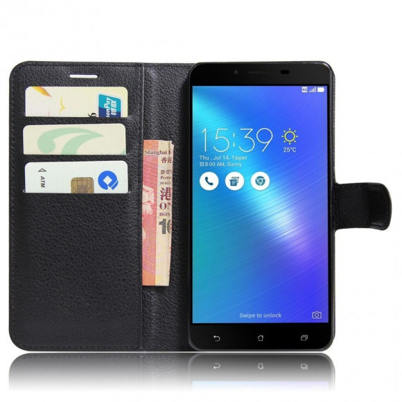 Чехол с визитницей Asus модели Zenfone 3 Max ZC553KL (черный) Чехол с визитницей Asus модели Zenfone 3 Max ZC553KL (черный)