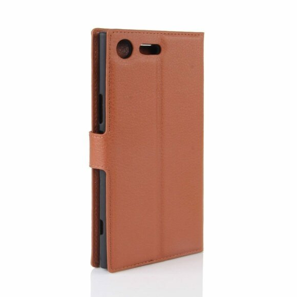 Чехол с визитницей для Sony Xperia XZ Premium (коричневый) Чехол с визитницей для Sony Xperia XZ Premium (коричневый)