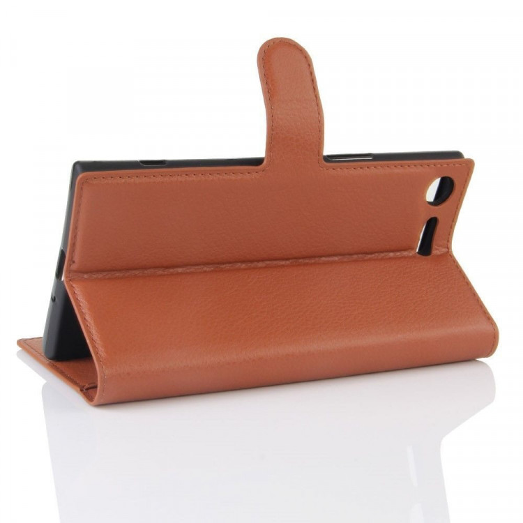 Чехол с визитницей для Sony Xperia XZ Premium (коричневый)