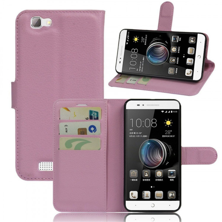 Чехол с визитницей для ZTE Blade A610 (розовый)