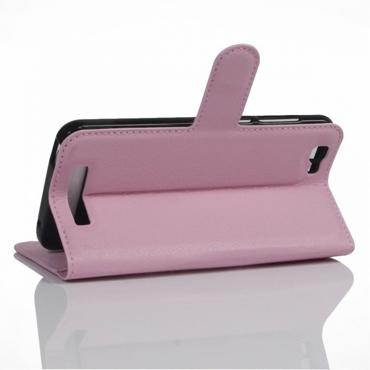 Чехол с визитницей для ZTE Blade A610 (розовый)