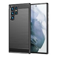 Чехол-накладка Carbon Fibre для Samsung Galaxy S23 Ultra (черный)