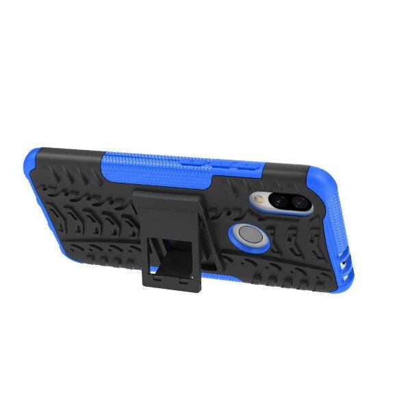 Чехол Hybrid Armor для Xiaomi Redmi 7 / Redmi Y3 (черный + голубой)