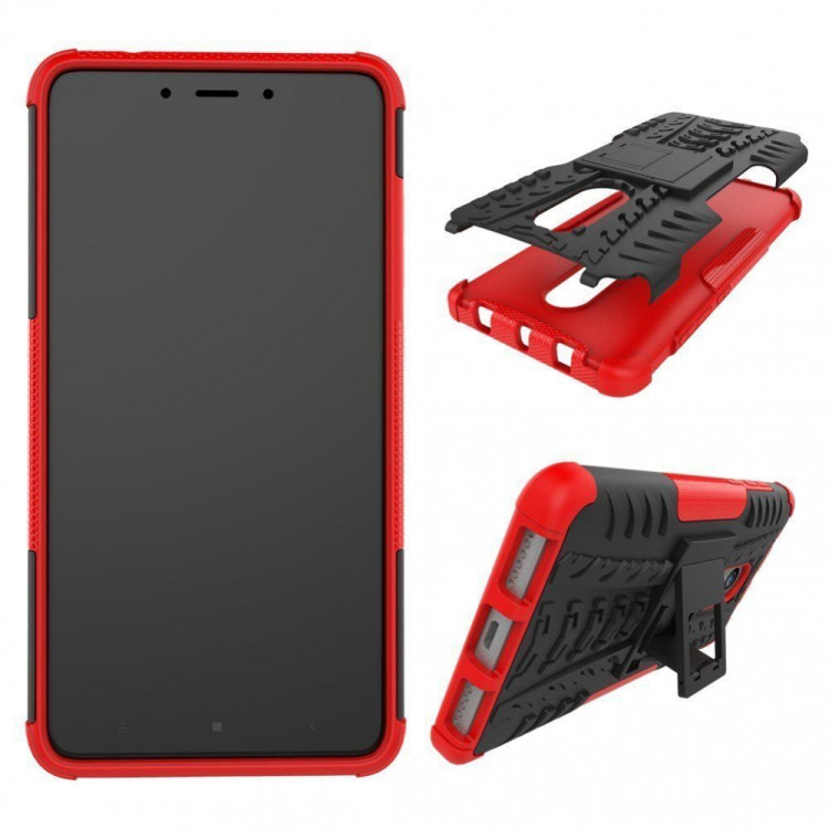 Чехол Hybrid Armor для Xiaomi Redmi Note 4 / 4X (черный + красный)