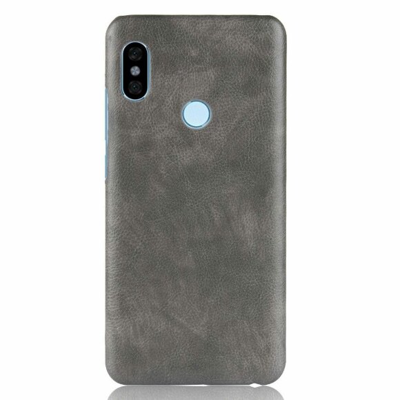 Чехол Litchi Texture для Xiaomi Redmi Note 5 / 5 Pro (серый)