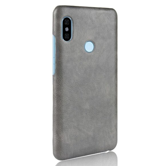 Чехол Litchi Texture для Xiaomi Redmi Note 5 / 5 Pro (серый)