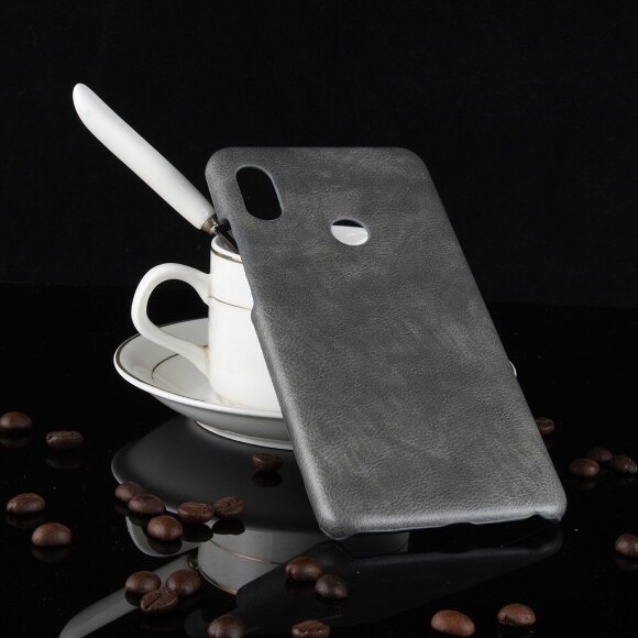 Чехол Litchi Texture для Xiaomi Redmi Note 5 / 5 Pro (серый)