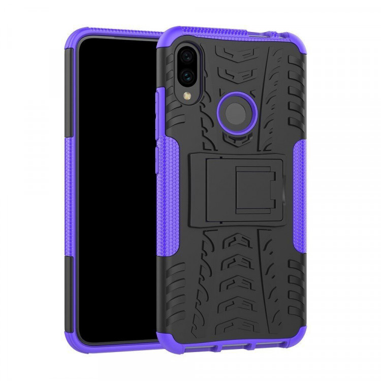 Чехол Hybrid Armor для Xiaomi Redmi Note 7 / Redmi Note 7 Pro (черный + фиолетовый)