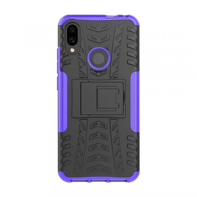 Чехол Hybrid Armor для Xiaomi Redmi Note 7 / Redmi Note 7 Pro (черный + фиолетовый)
