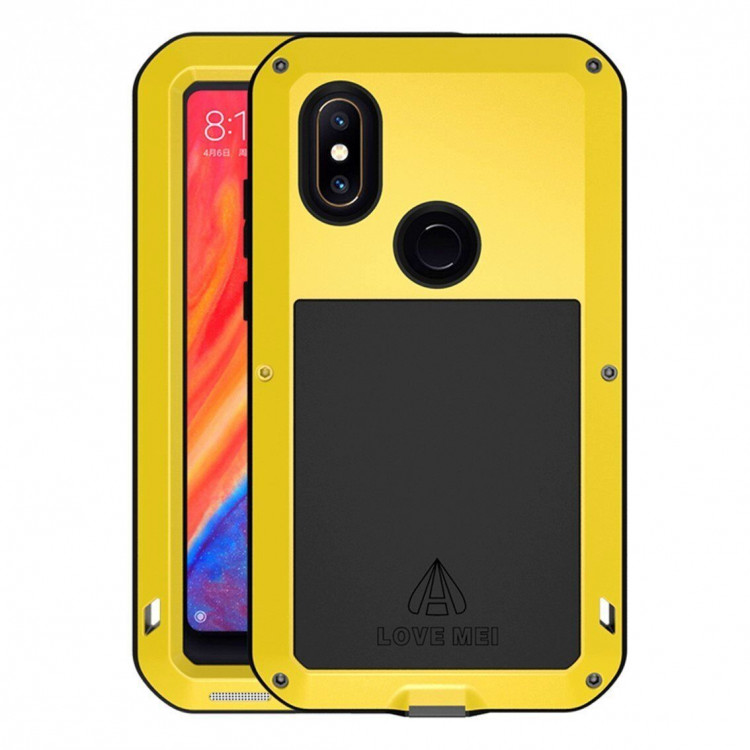 Гибридный чехол LOVE MEI для Xiaomi Mi Mix 2s (желтый)