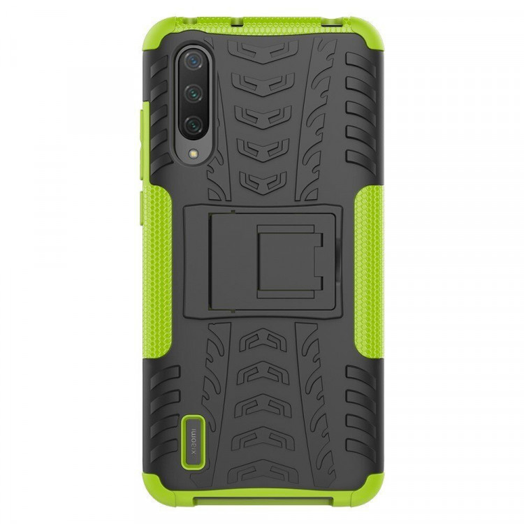 Чехол Hybrid Armor для Xiaomi Mi CC9 / Xiaomi Mi 9 Lite (черный + зеленый)