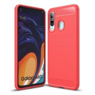 Чехол-накладка Carbon Fibre для Samsung Galaxy A60 / Galaxy M40 (красный)