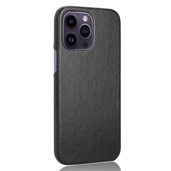 Кожаная накладка-чехол для iPhone 14 Pro (черный) Кожаная накладка-чехол для iPhone 14 Pro (черный)