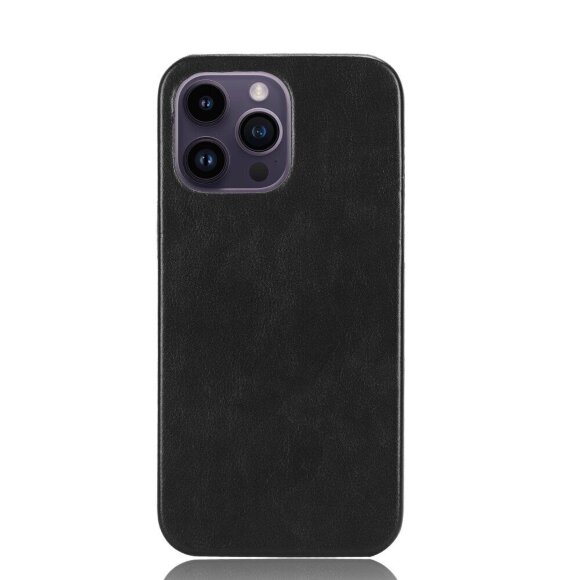 Кожаная накладка-чехол для iPhone 14 Pro (черный) Кожаная накладка-чехол для iPhone 14 Pro (черный)