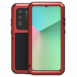 Гибридный чехол LOVE MEI для Samsung Galaxy S20 Ultra (красный)