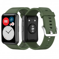 Силиконовый ремешок для Huawei Watch Fit TIA-B09 (темно-зеленый)