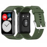 Силиконовый ремешок для Huawei Watch Fit TIA-B09 (темно-зеленый)