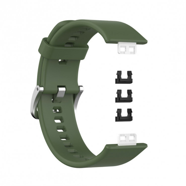 Силиконовый ремешок для Huawei Watch Fit TIA-B09 (темно-зеленый)