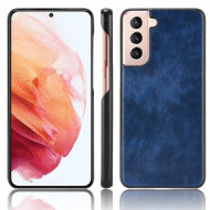 Кожаная накладка-чехол для Samsung Galaxy S21 (синий)