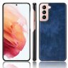 Кожаная накладка-чехол для Samsung Galaxy S21 (синий)