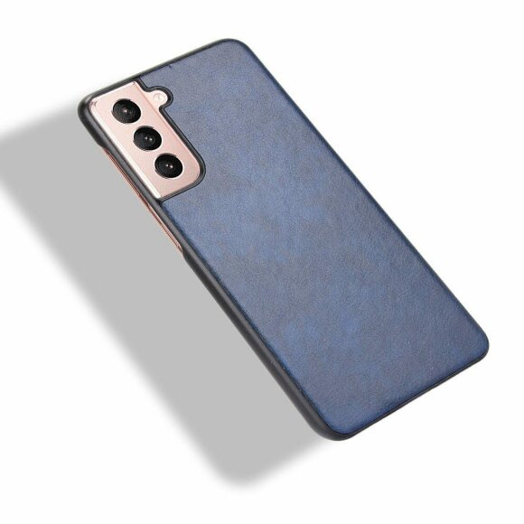 Кожаная накладка-чехол для Samsung Galaxy S21 (синий) Кожаная накладка-чехол для Samsung Galaxy S21 (синий)