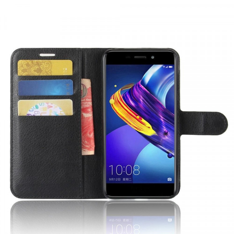 Чехол с визитницей для Huawei Honor 6C Pro / V9 Play (черный)