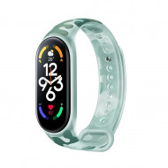 Камуфляжный силиконовый ремешок для Xiaomi Mi Band 7 (зеленый)